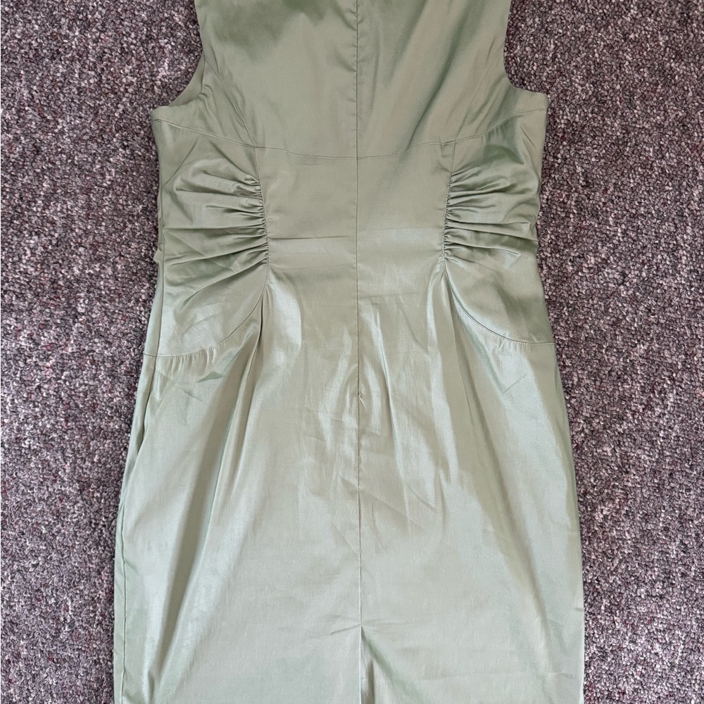 Adrianna Papell Elegant Green Shiny Mermaid Core Fairy Wedding Dress Size 16 - Picture 7 of 8